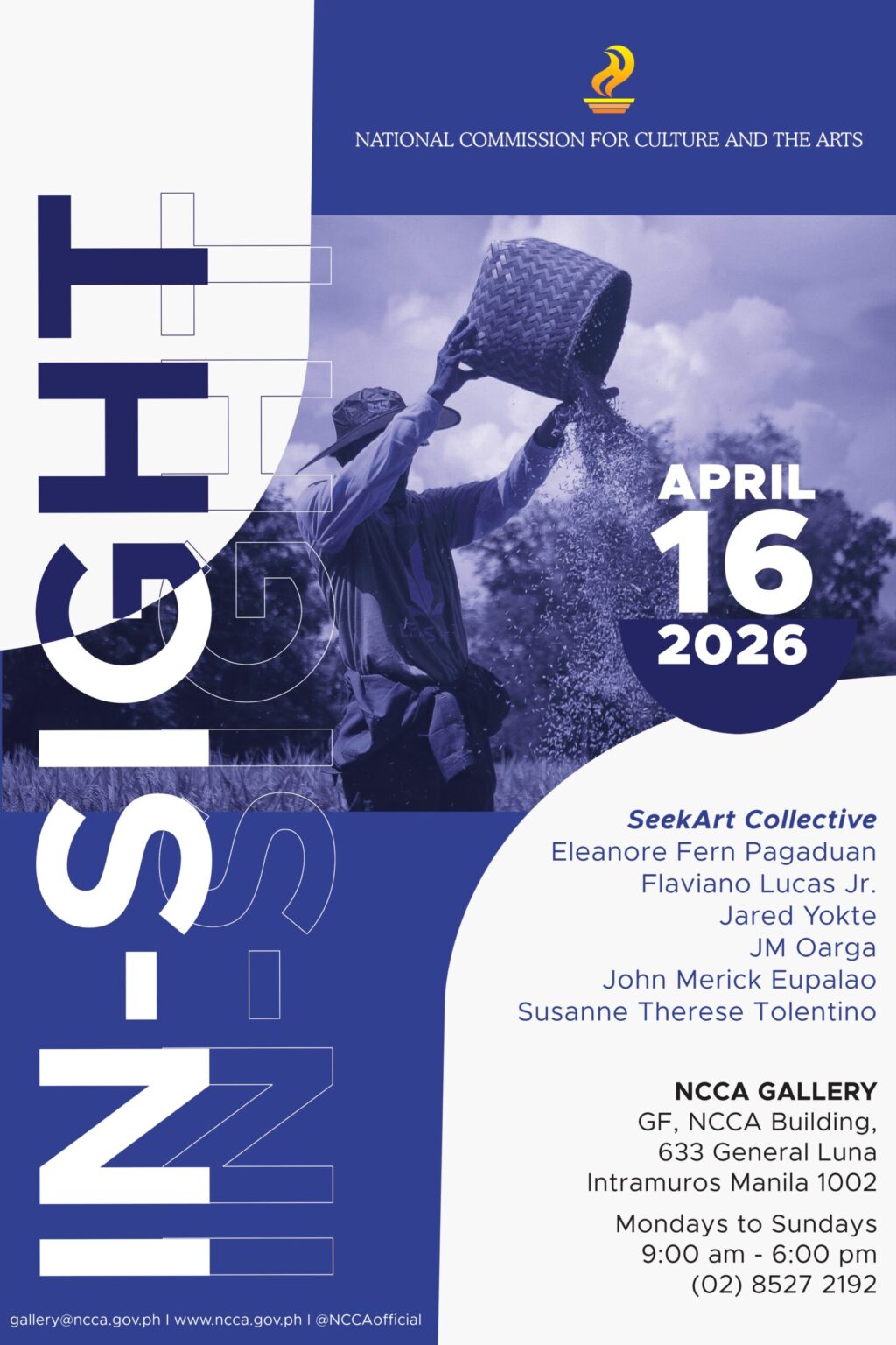 NCCA Gallery presents in-sight for April Exhibition